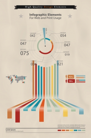 High quality business infographic elements のイラスト素材