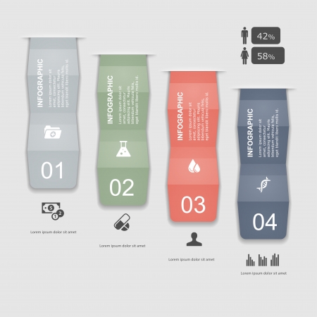 Modern infographics options banner のイラスト素材