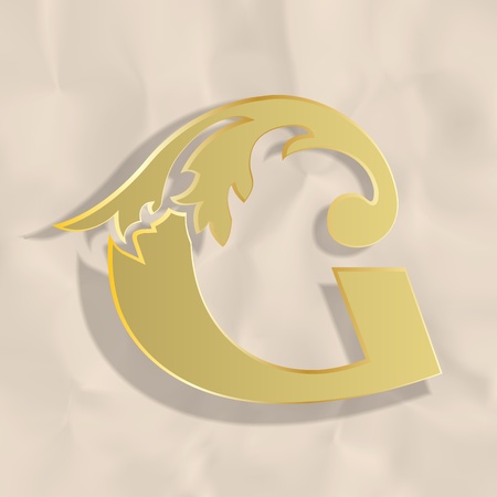 Vintage initials letter gのイラスト素材