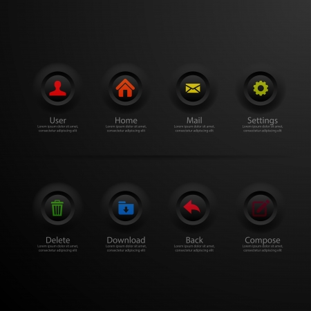 Web design Menu template のイラスト素材