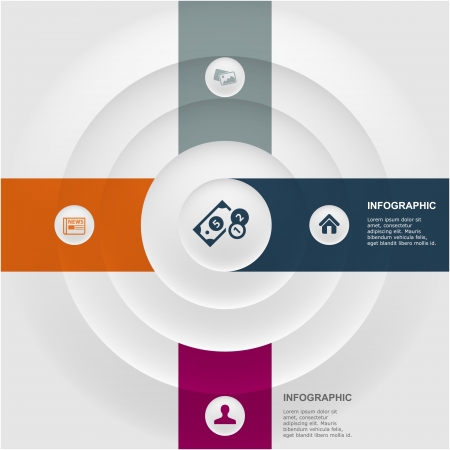 Modern Design template / can be used for infographics のイラスト素材