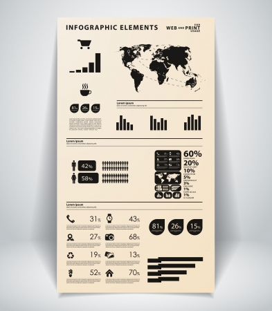 High quality business infographic elements のイラスト素材