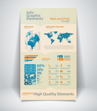 High quality business infographic elements のイラスト素材