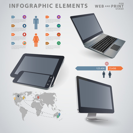 High quality business infographic elementsのイラスト素材