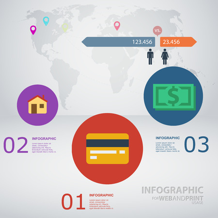 Illustration for High quality business infographic elements - Royalty Free Image