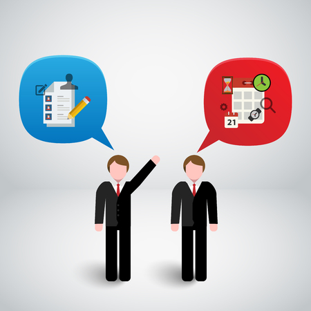 people discussing business planのイラスト素材