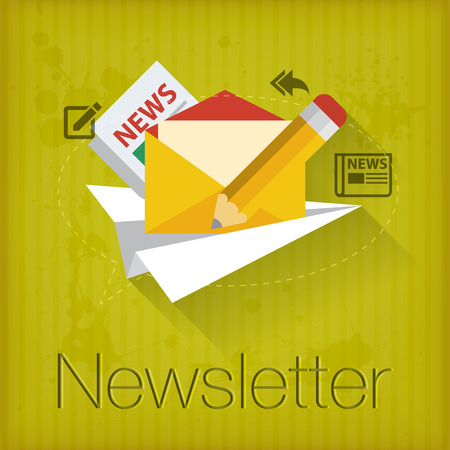 newsletter concept illustrationのイラスト素材