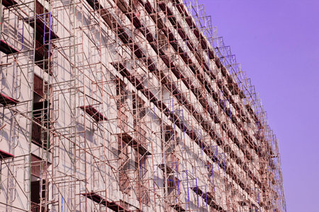 Scaffold for high building construction