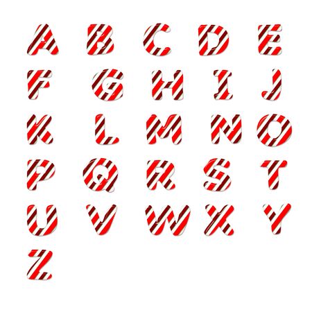 A-Z candy cane big fontの写真素材