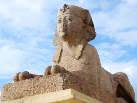 sphinx on the blue skyの写真素材
