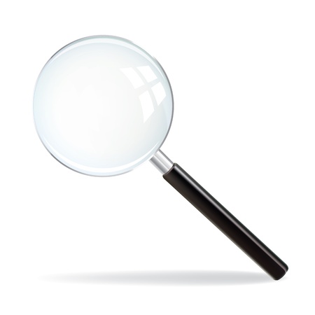 Magnifying Glass on white backgroundのイラスト素材