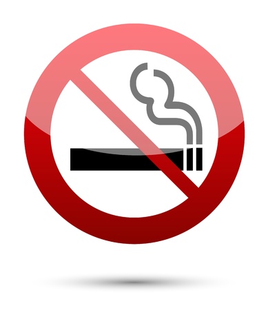 No smoking sign on whiteのイラスト素材