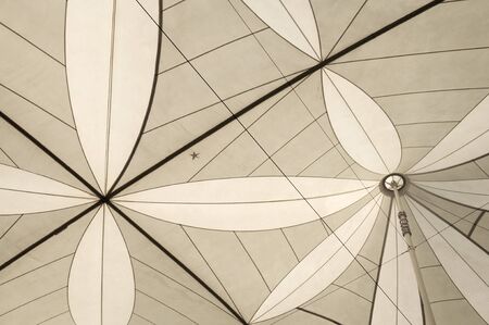 Canvas roof of building backgroundの写真素材