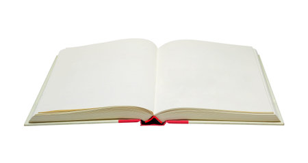 blank old open book with clipping path background