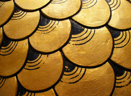 Texture of gold dragon scales