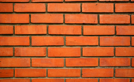 Close up of orange brick wall texture background