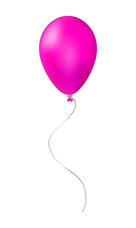 Pink balloon isolated on white backgroundのイラスト素材