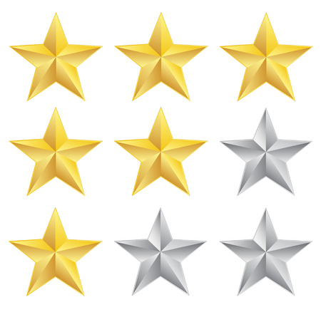 Rating stars on white backgroundのイラスト素材