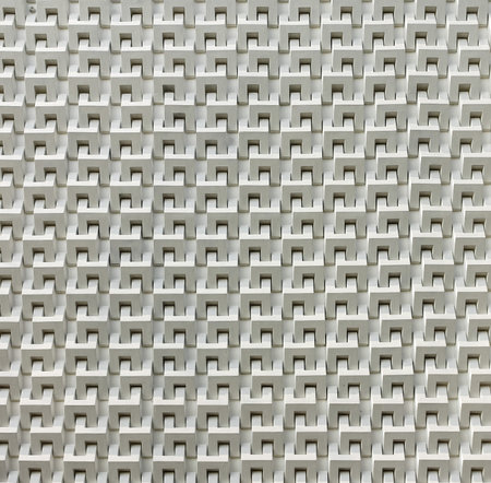 Abstract white cement block wall pattern background