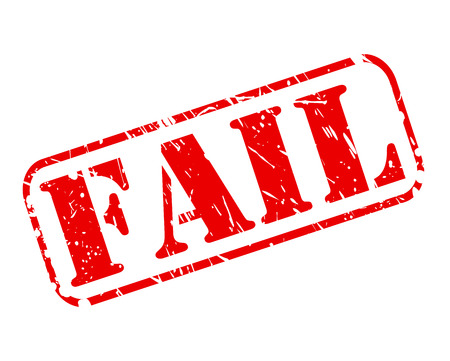 FAIL red stamp text on whiteの写真素材