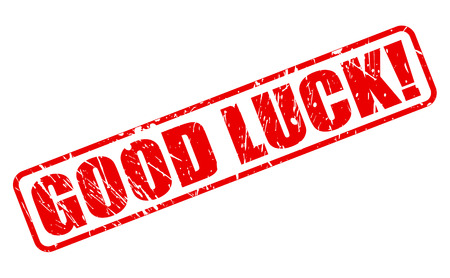 Good luck red stamp text on whiteの写真素材