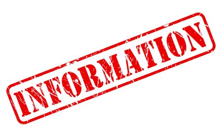 INFORMATION red stamp text on whiteの写真素材