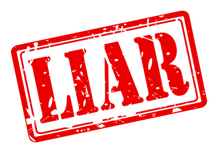 Liar red stamp text on whiteの写真素材