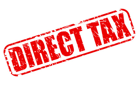 Direct Tax red stamp text on whiteの写真素材