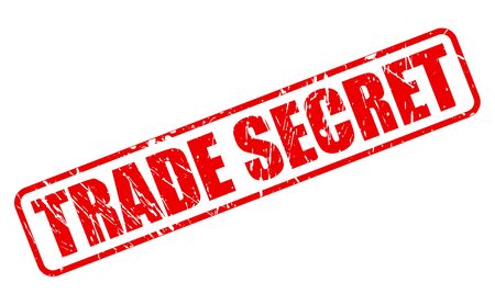 TRADE SECRET red stamp text on whiteの写真素材