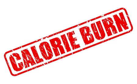CALORIE BURN red stamp text on whiteの写真素材
