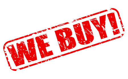 WE BUY red stamp text on whiteの写真素材
