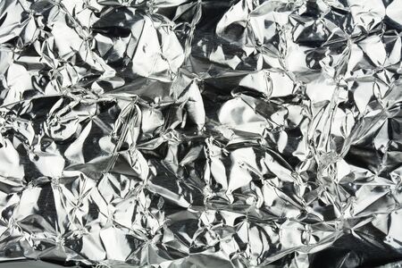 Close up of aluminum foil backgroundの写真素材