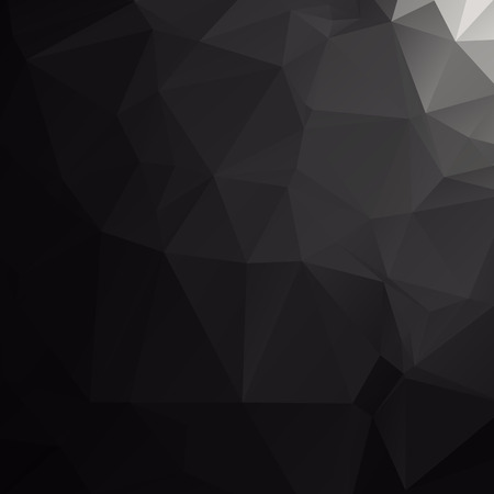 Abstract black background with triangles polygonの写真素材