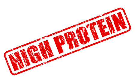 HIGH PROTEIN red stamp text on whiteのイラスト素材