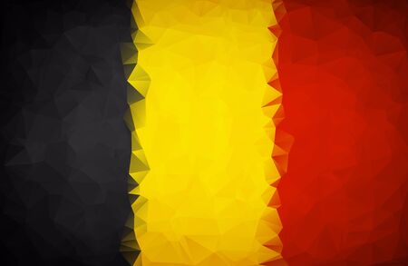 Belgium polygon flag texture backgroundのイラスト素材