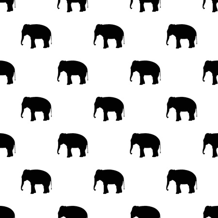 Seamless elephant pattern on white backgroundのイラスト素材