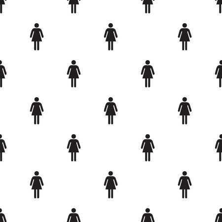 Seamless female sign pattern on white backgroundのイラスト素材