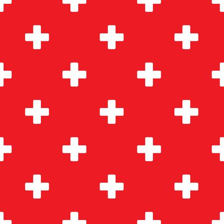 Seamless plus pattern on red backgroundのイラスト素材