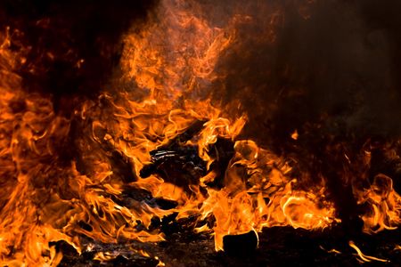 Out of control fire, texture, backgrounds, design elements seriesの写真素材