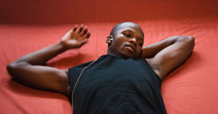 african man restingの写真素材