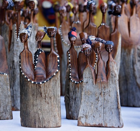 Despite the authentic look is just mass production from the flea market in Botswanaの写真素材