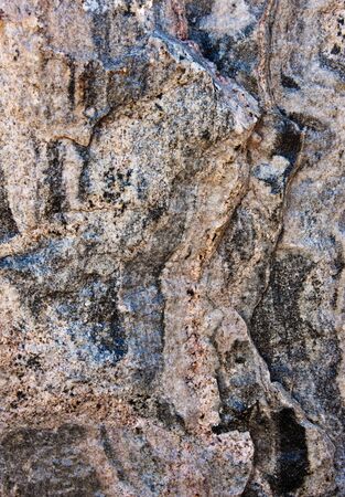 texture of natural untouched african granite from Botswana quarry, Kalahari desert area