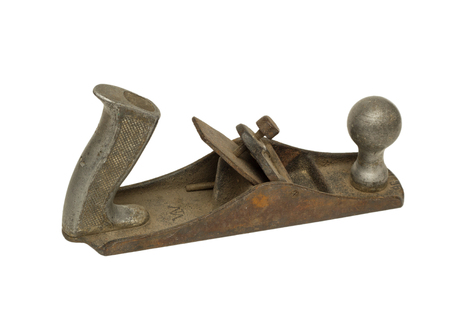 Old jointer, isolated on a white backgroundの写真素材