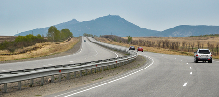 Road to the mountainsの写真素材