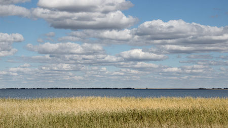 Clouds over the lakeの写真素材