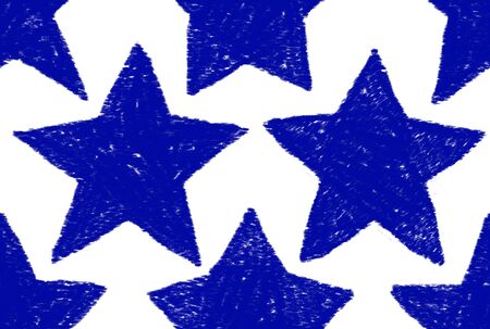 a blue star pattern that is continuousの写真素材
