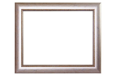 a golden frame isolated on a white backgroundの写真素材
