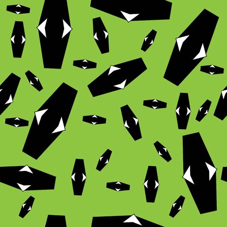 Seamless art green plant backgroundのイラスト素材