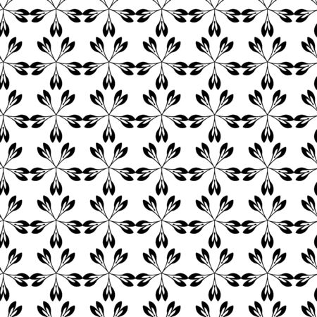 Retro black and white seamless backgroundのイラスト素材