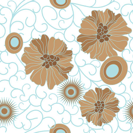 Floral seamless patternのイラスト素材